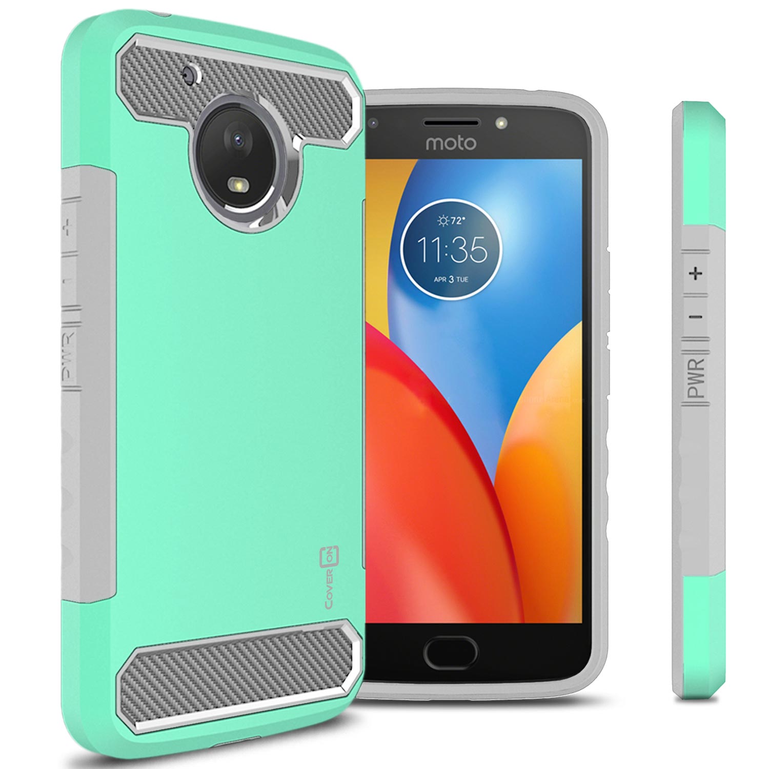 Teal / Gray Hard Slim Phone Case For Motorola Moto E4 Plus