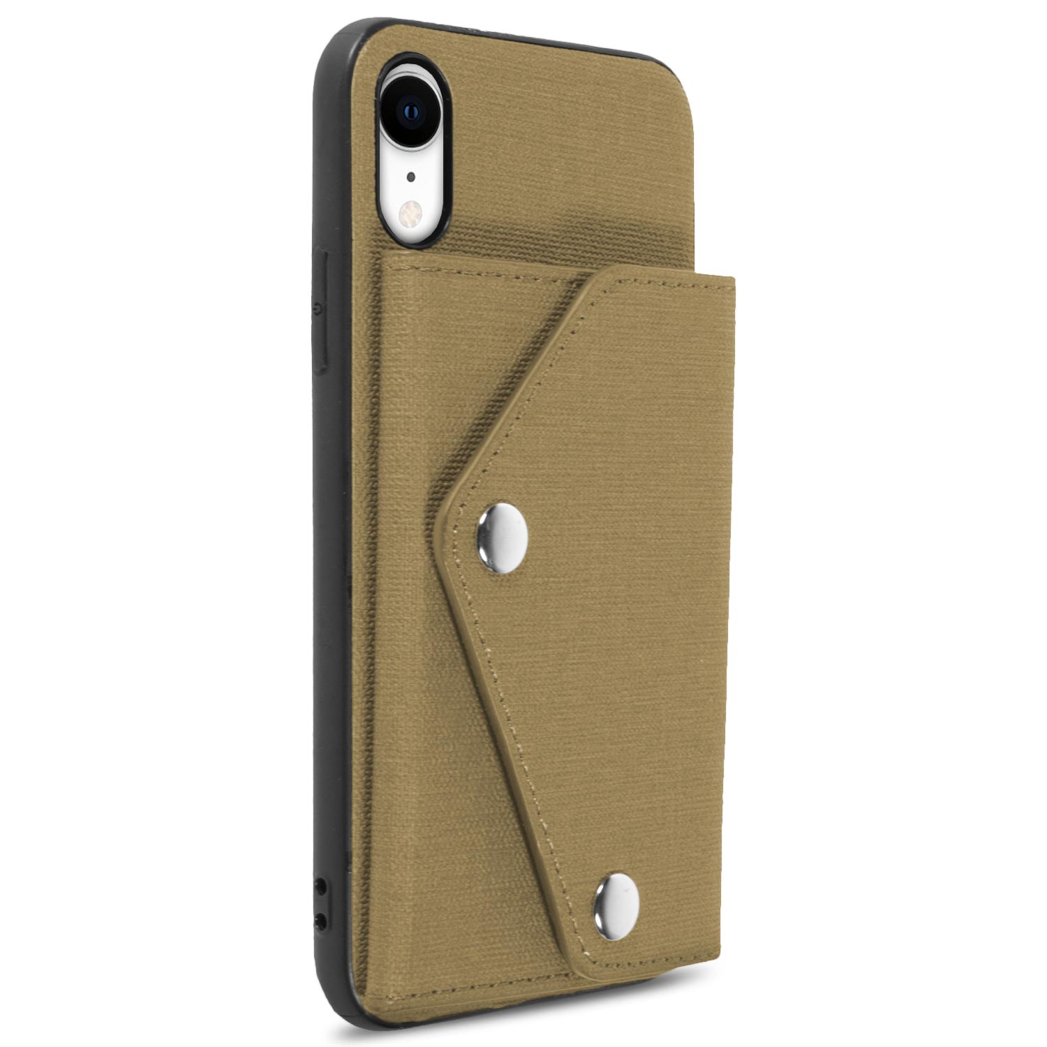 For Apple iPhone XR (6.1") / 10R Wallet Case Card Holder Fabric Phone