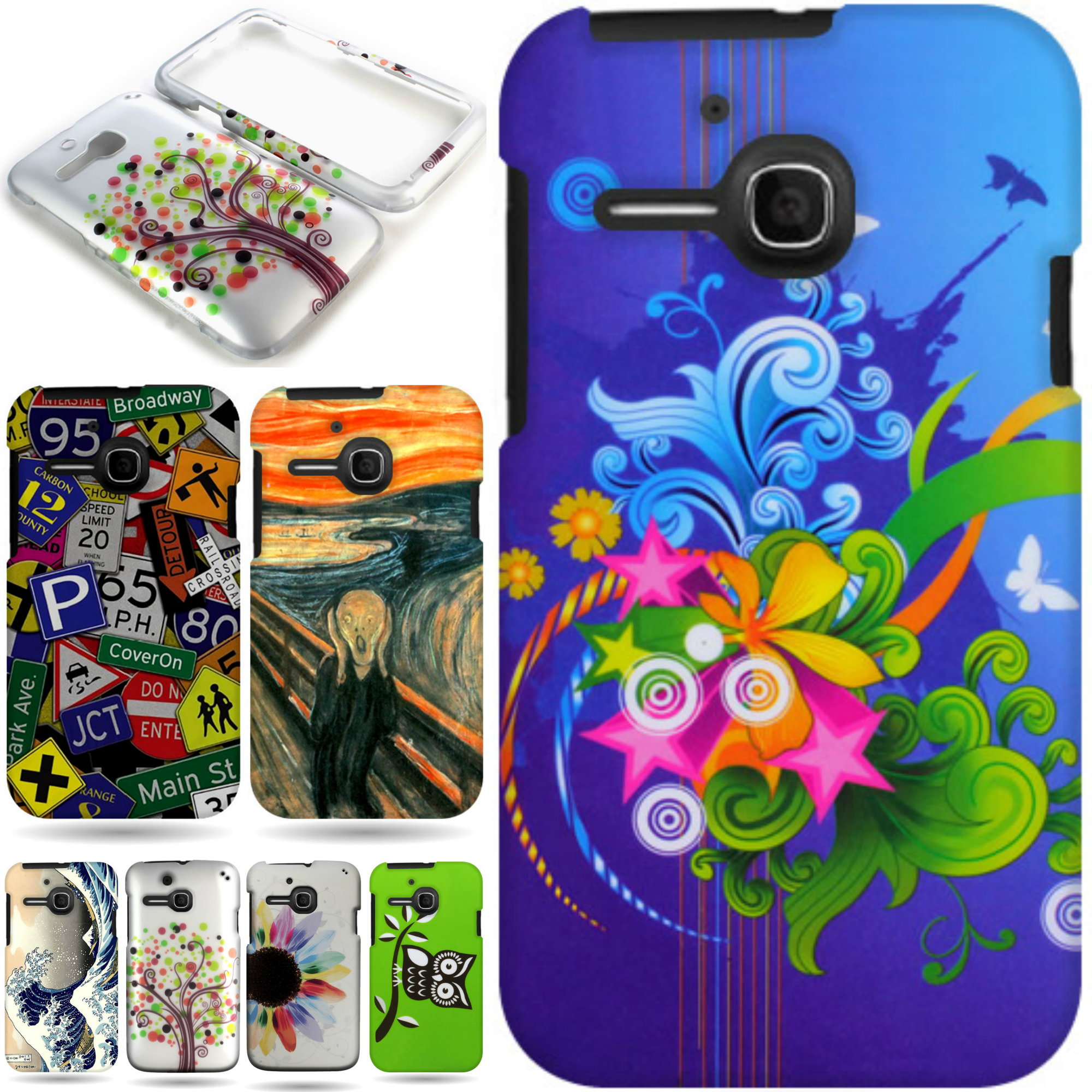 Hard Snap On Design Phone Cover Case for Alcatel One Touch Evolve 1st ...