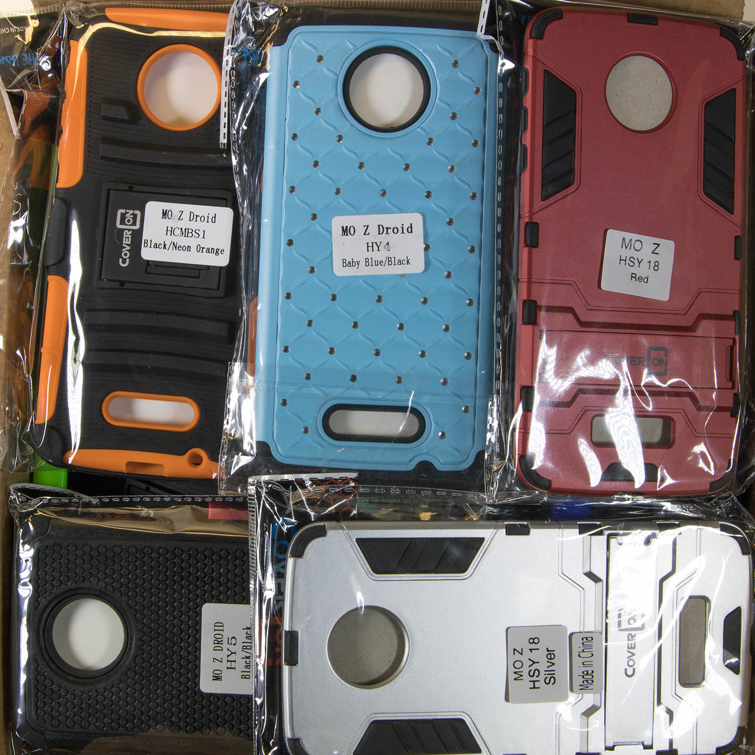Wholesale Bulk Lot of 100 Motorola Moto M Mixed Phone Cases Various